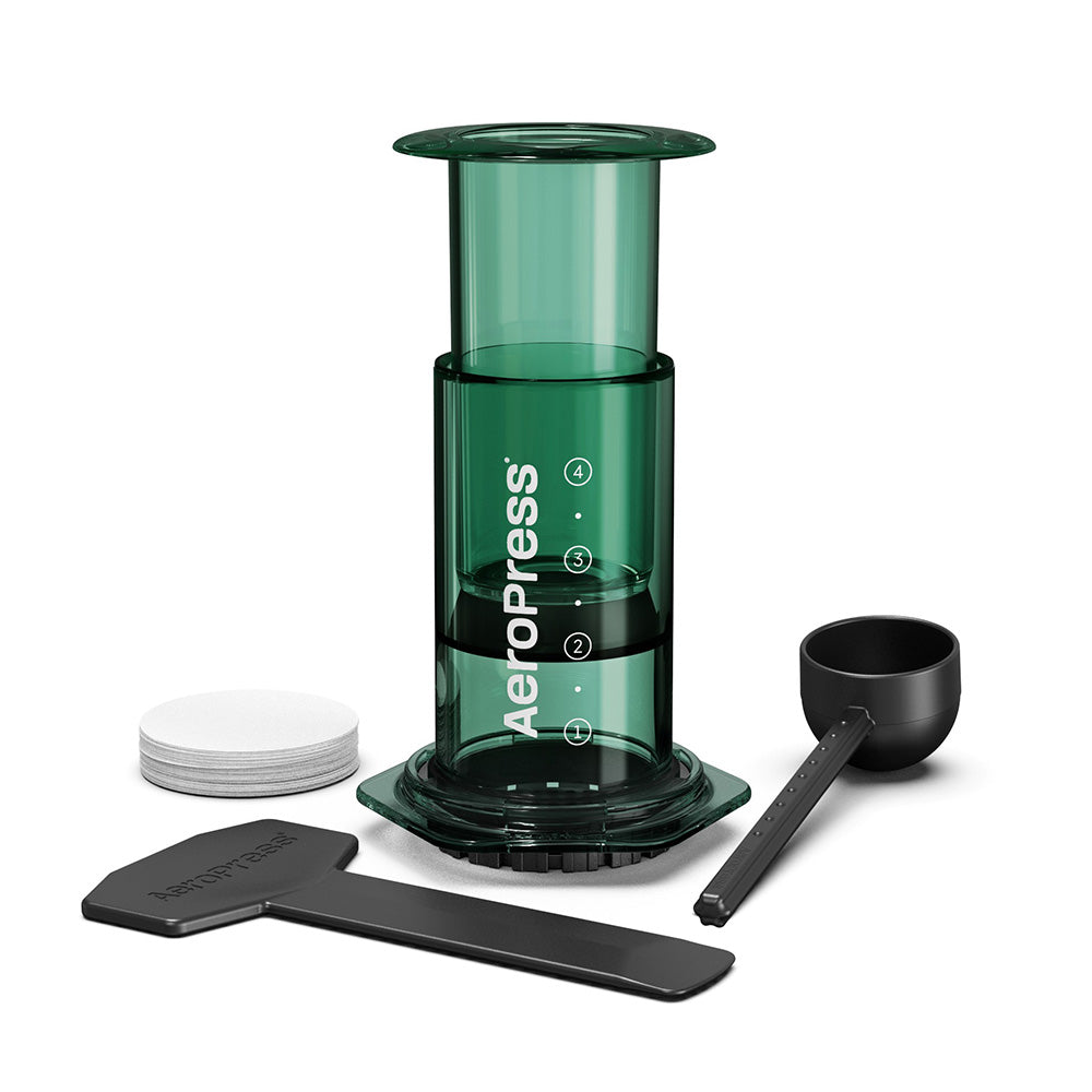 AeroPress Clear Coffee Maker (Green) - Amici Coffee Store