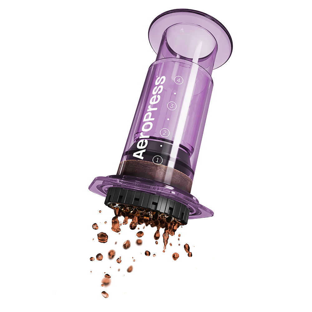 AeroPress Clear Coffee Maker (Purple) - Amici Coffee Store