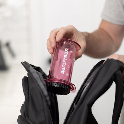 AeroPress Clear Coffee Maker (Pink) - Amici Coffee Store