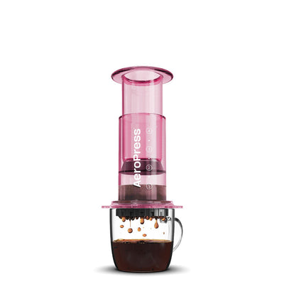AeroPress Clear Coffee Maker (Pink) - Amici Coffee Store