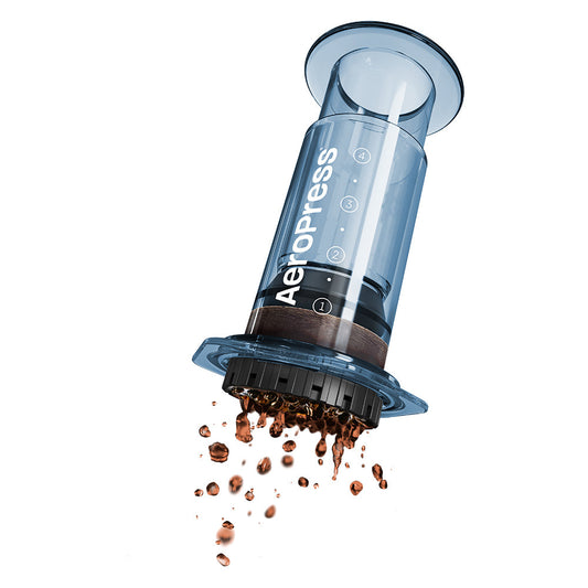 AeroPress Clear Coffee Maker (Blue) - Amici Coffee Store
