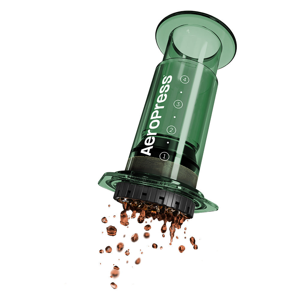 AeroPress Clear Coffee Maker (Green) - Amici Coffee Store
