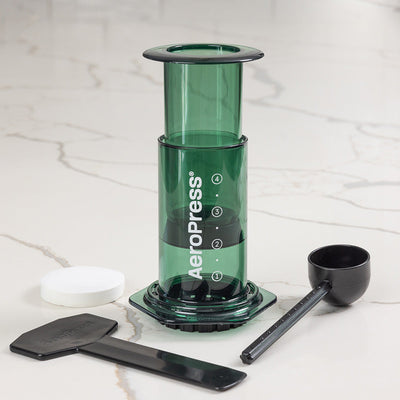 AeroPress Clear Coffee Maker (Green) - Amici Coffee Store