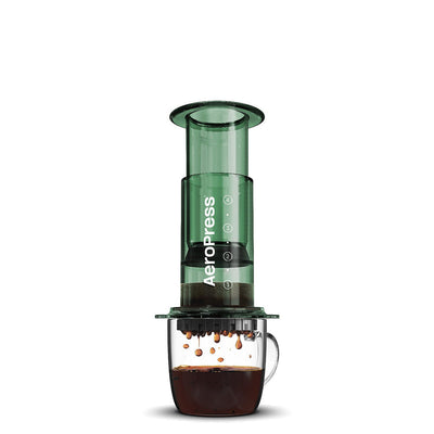 AeroPress Clear Coffee Maker (Green) - Amici Coffee Store