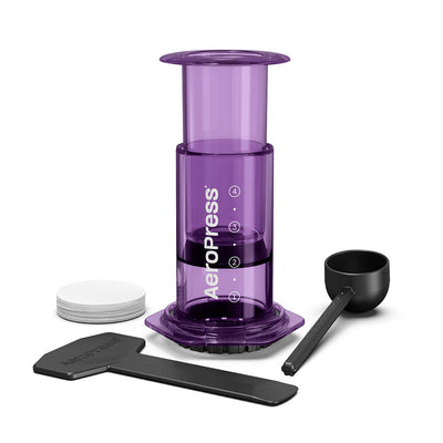 AeroPress Clear Coffee Maker (Purple) - Amici Coffee Store