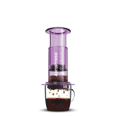 AeroPress Clear Coffee Maker (Purple) - Amici Coffee Store