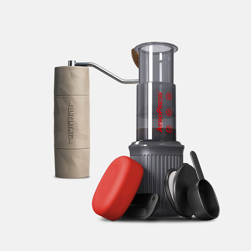 Comandante X25 Trailmaster Dune and Aeropress GO Bundle - Amici Coffee Store